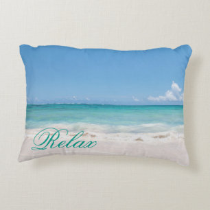 Beach Backgroud Decorative Cushion