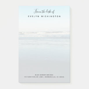 Beach Background Business Desk of Notes