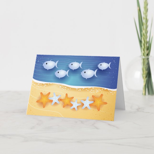 Beach background, card (Front)