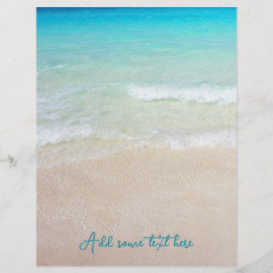 Beach Background Double Sided Blank Wedding Paper