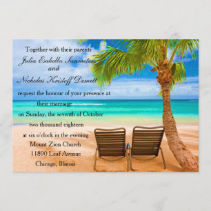 Beach Background Invitation