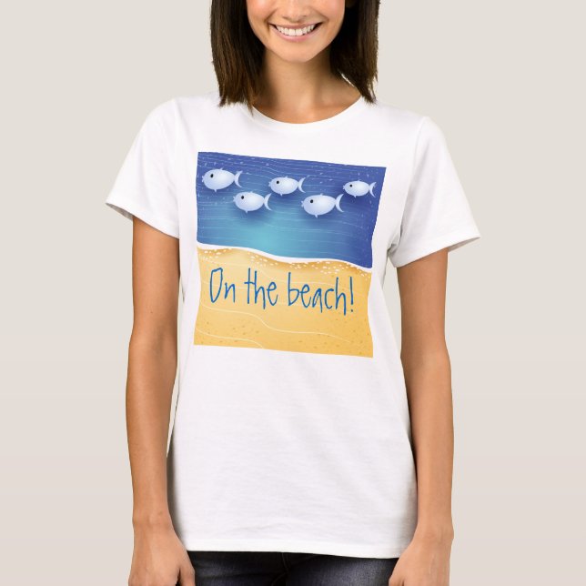 Beach background, shirt (Front)