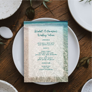 Beach Background Wedding Menu