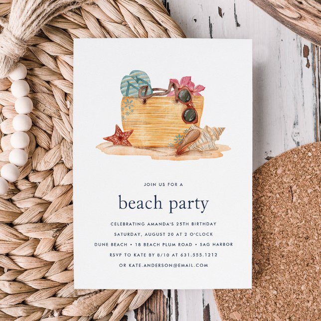 Beach Bag | Beach Party Invitation (Creator Uploaded)
