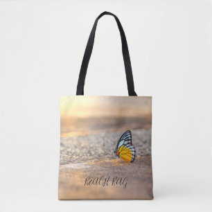 BEACH BAG - Butterfly on sand 