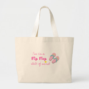 Beach bag with Flip Flop Quote