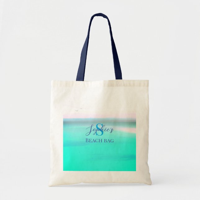 Beach bag with personalizable name  (Front)