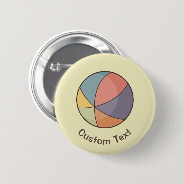 Beach Ball 6 Cm Round Badge (Front & Back)