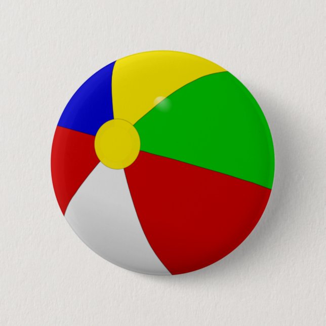 Beach Ball 6 Cm Round Badge (Front)