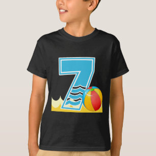 Beach ball 7th birthday pool party 7 year old T-Shirt