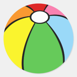 Beach Ball Classic Round Sticker