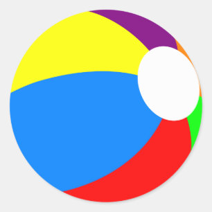 Beach Ball Classic Round Sticker