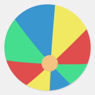 Beach Ball Classic Round Sticker