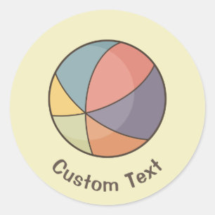 Beach Ball Classic Round Sticker