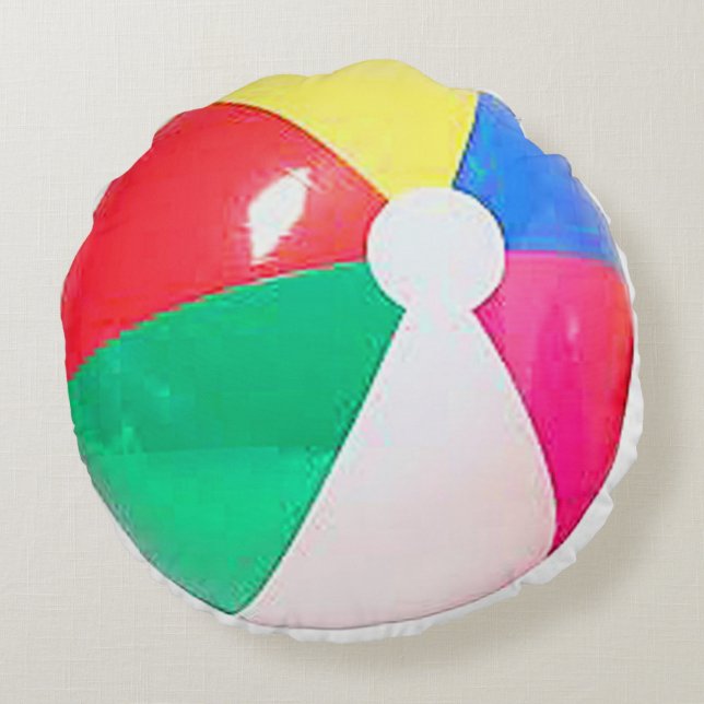 "Beach ball" design gifts and products Round Cushion (Back)