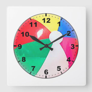 "Beach Ball" design wall clocks