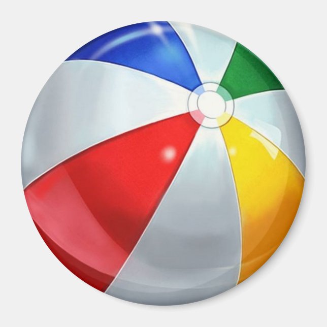 Beach Ball Fridge Magnet #1 (Front)