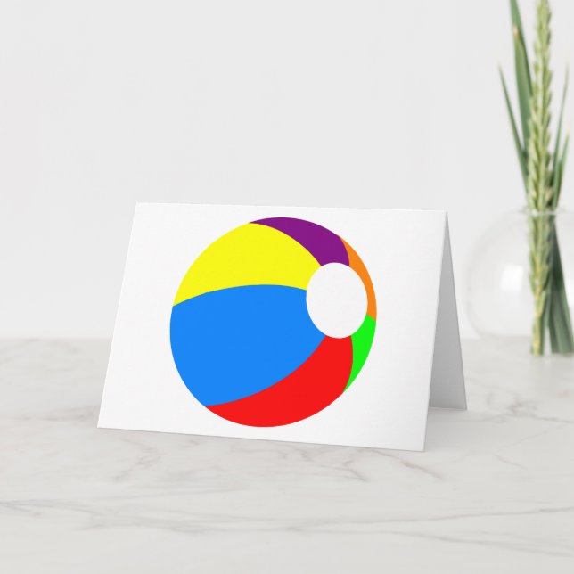 Beach Ball Greeting Card (Front)