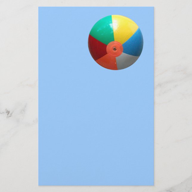 Beach Ball in the Sky Stationery (Front)