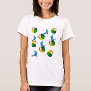 Beach Ball & Origami Seal Women's T-Shirt
