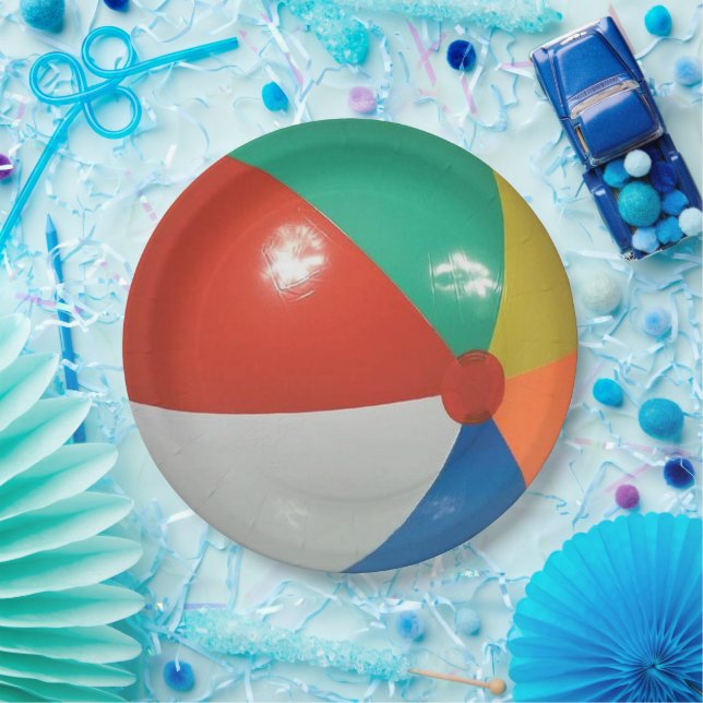 Beach Ball Paper Plate (Party)