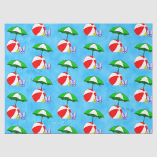 Beach Ball Pool Toys Summer Pattern Tissue Paper