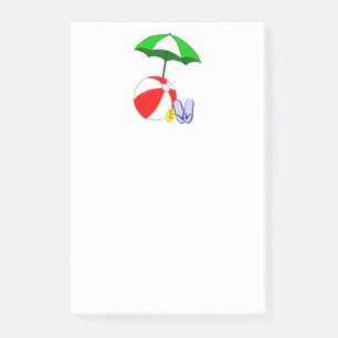 Beach Ball Pool Umbrella Post it Post-it Notes