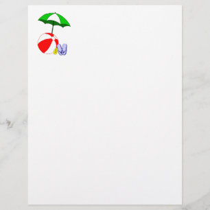 Beach Ball Pool Umbrella Template