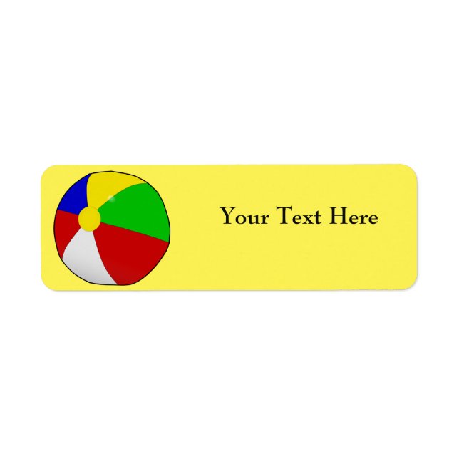 Beach Ball Return Address Labels (Front)