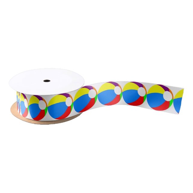 Beach Ball Ribbon Satin Ribbon (Spool)