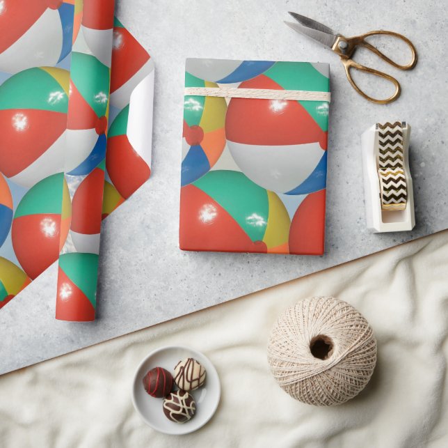Beach Ball Summer Day Wrapping Paper (Crafts)