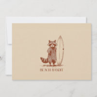 Beach Bandit Racoon Surfer – Funny Vintage