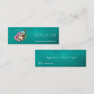 Beach bar coconut sraw business cards