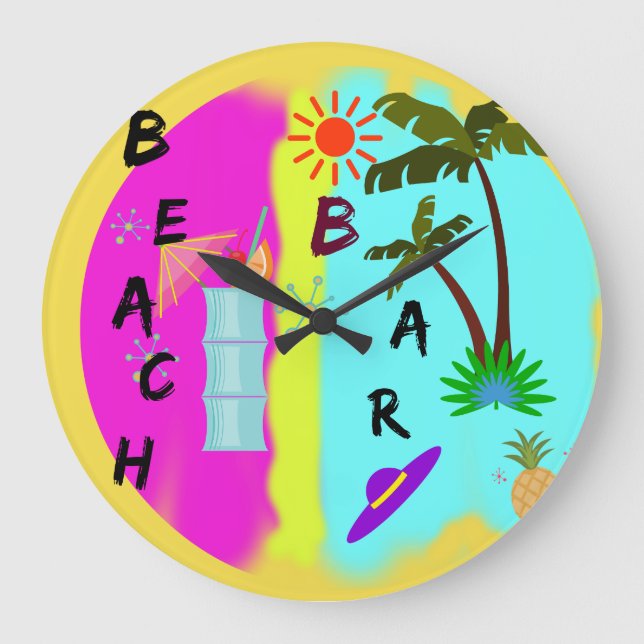 Beach Bar Large Clock (Front)