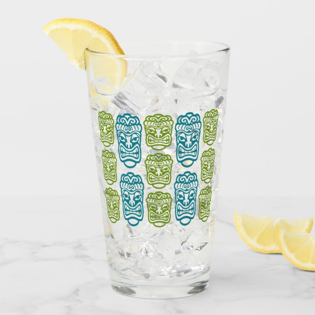 Beach Bar Party Retro Tiki Glass (Front Ice)