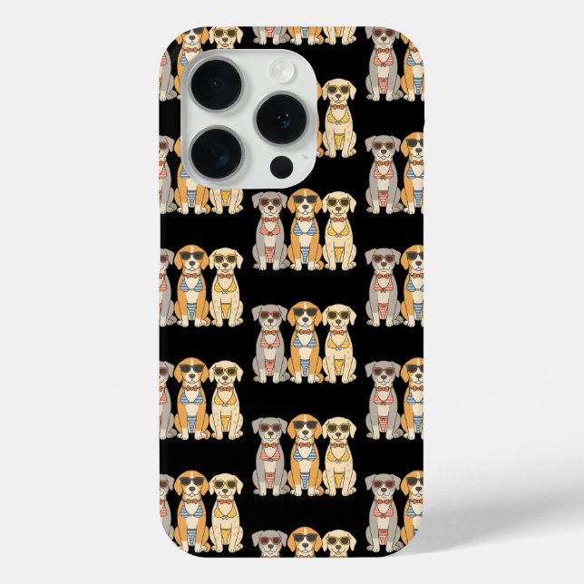 Beach Barkers Bikini Trio with Attitude Case-Mate iPhone Case (Back)