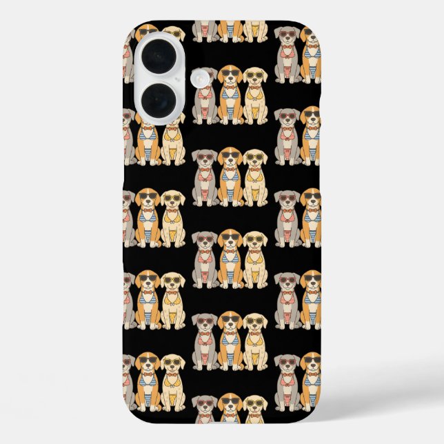 Beach Barkers Bikini Trio with Attitude Case-Mate iPhone Case (Back)