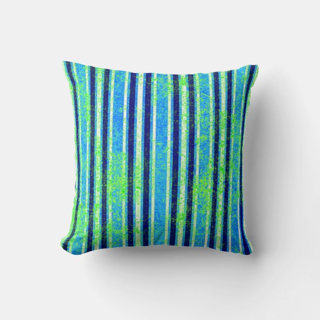 Beach Batik Stripes  Cushion (Front)
