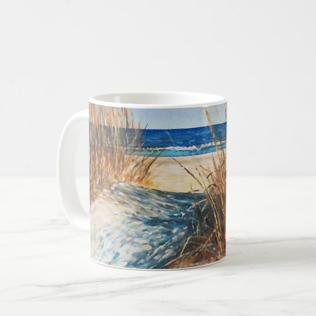 Beach Beautiful Sand Dunes Painting Coffee Mug (Front Left)