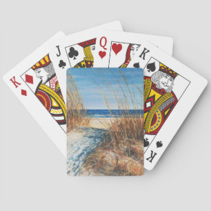 Beach Beautiful Sand Dunes Painting Playing Cards
