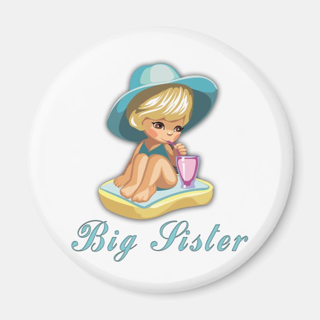 Beach Big Sister Magnet (Front)