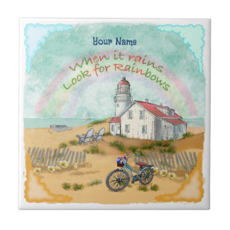 Beach Bike Lighthouse tile