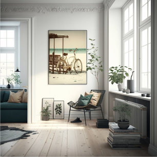 Beach bike poster