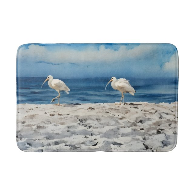 Beach Birds Bath Mat (Front)