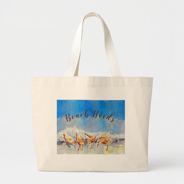 Beach Birds Tote Bag (Front)