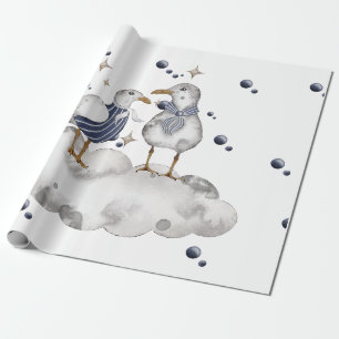 Beach Birds Wrapping Paper