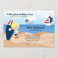 Beach Birthday Independence day party