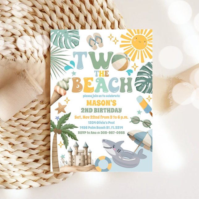 Beach Birthday Invitation for Kids Party (Creator Uploaded)