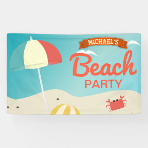 Beach Birthday Party Banner