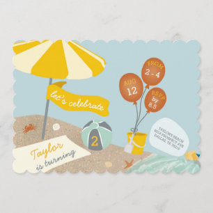 Beach Birthday Party Invitation